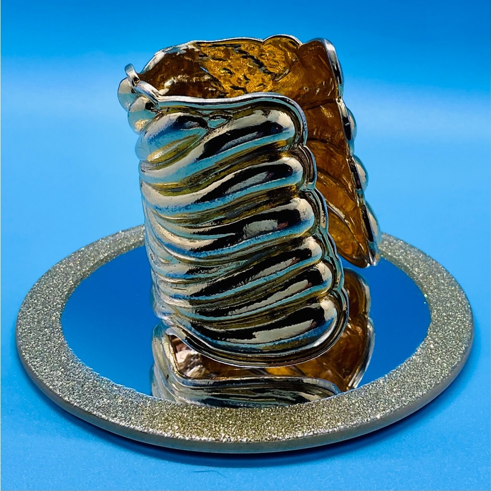 Vintage Edouard Rambaud Gold Statement Cuff Bracelet - Picture 5 of 9